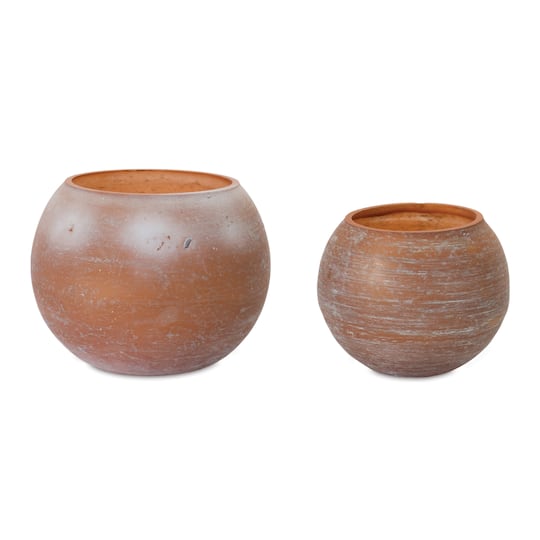 Brushed Gold Glass Orb Votive Candle Holder Set